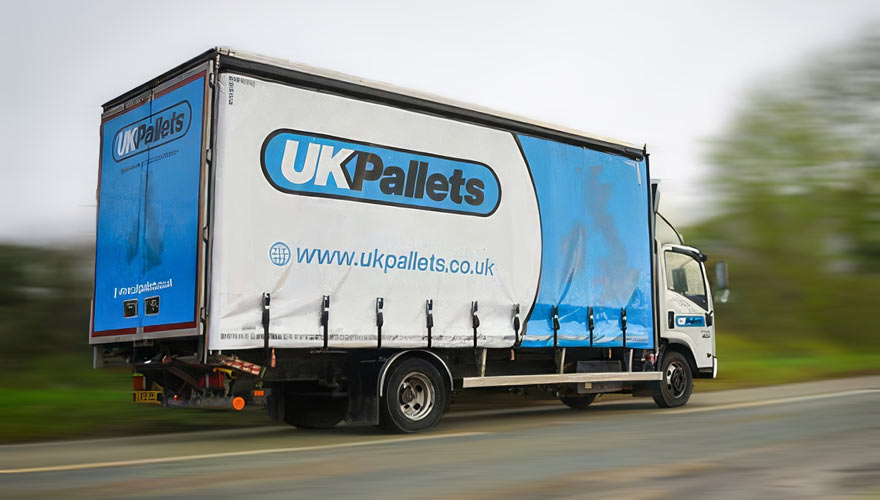 Pallet Delivery Truck on Road