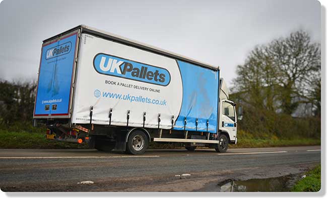 Pallet Delivery Truck on Road