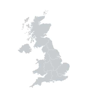 UK Map of Delivery Locations